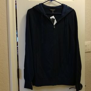 Hooded sweater cardigan